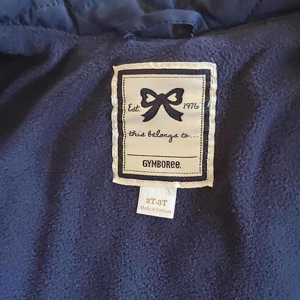 Gymboree Navy Quilted Snap Button Up Jacket Toddler Girls Size 2T - 3T - Picture 10 of 10